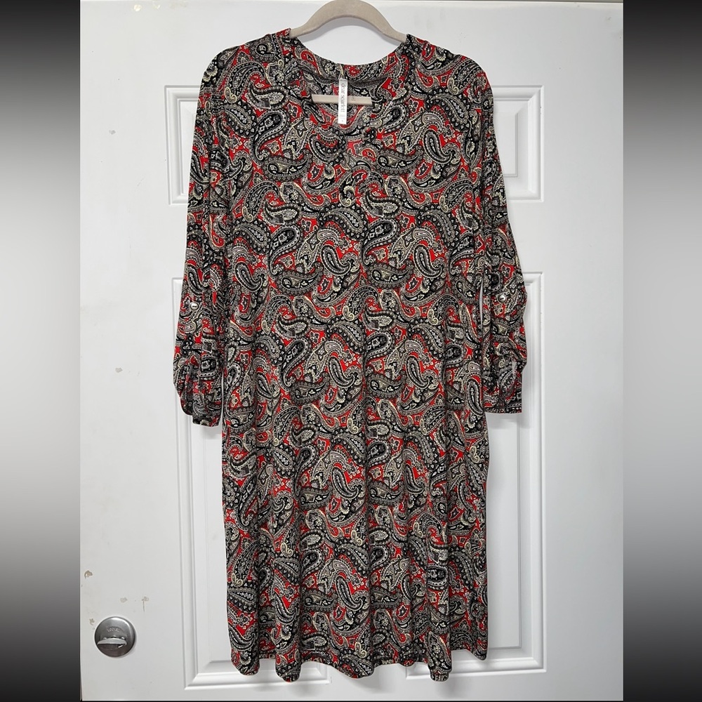 Dear Scarlett dress with three quarter sleeves size large
